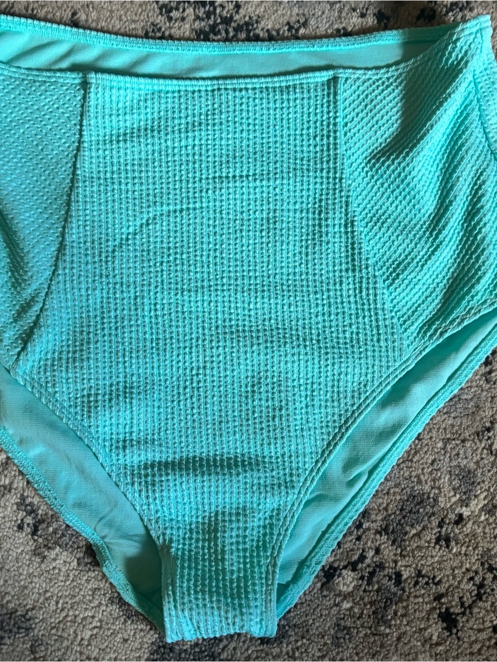 Adore Me High-Waist Bikini Bottom in Aqua